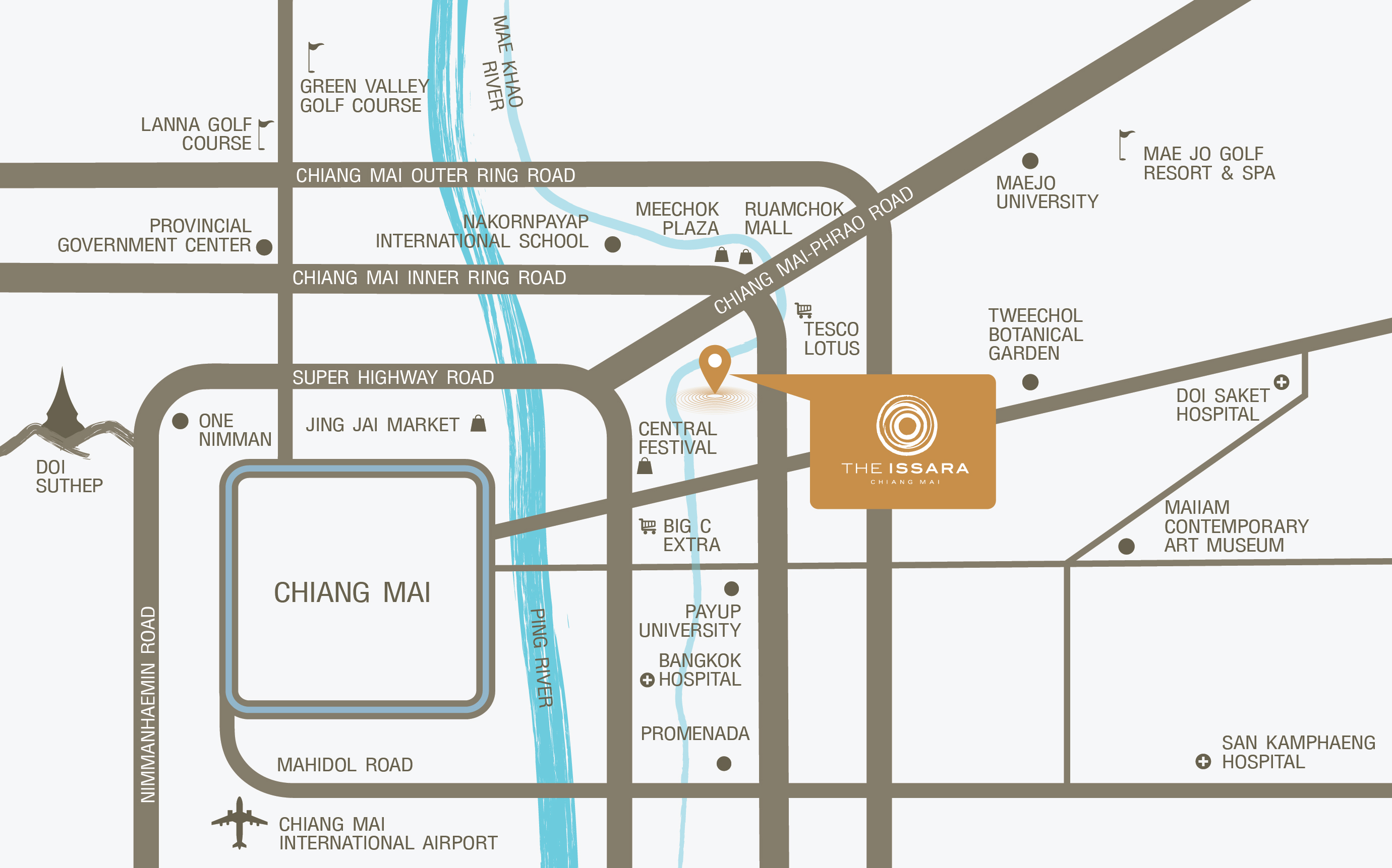 Condo The Issara chiangmai-Map Location